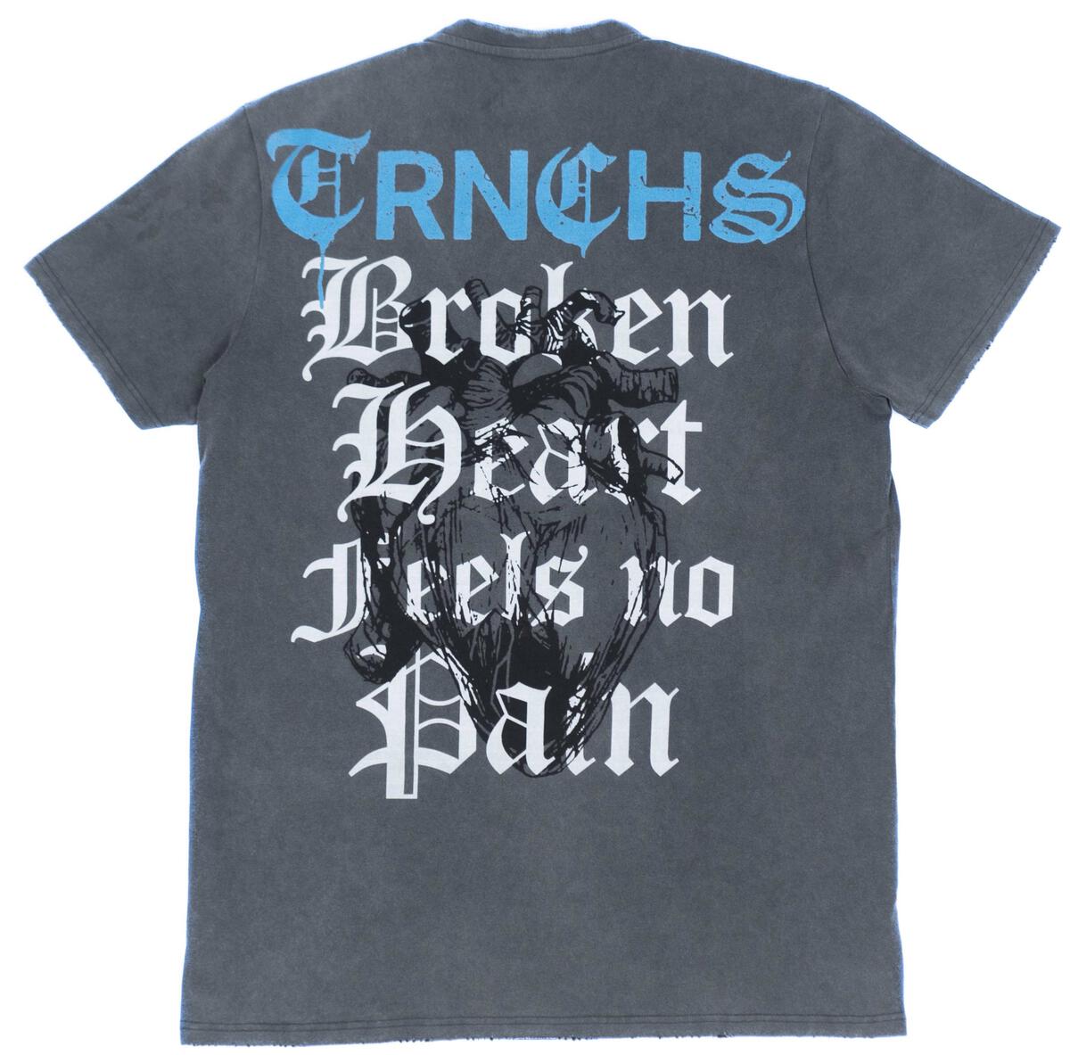 TRNCHS "BROKEN HEARTS" TEE BLACK VINTAGE WASH