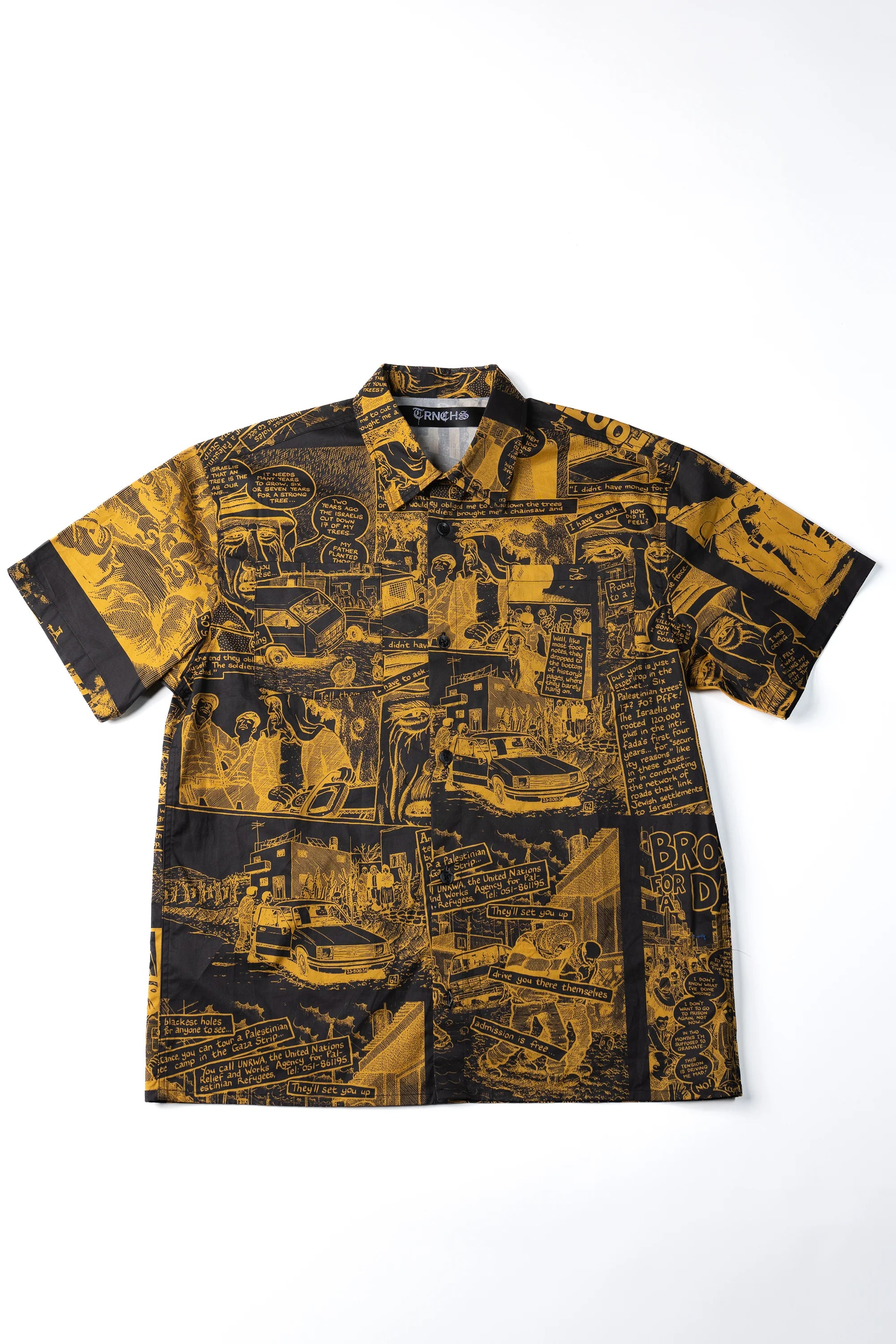 TRNCHS "PALESTRY" BUTTON-UP YELLOW/BLACK