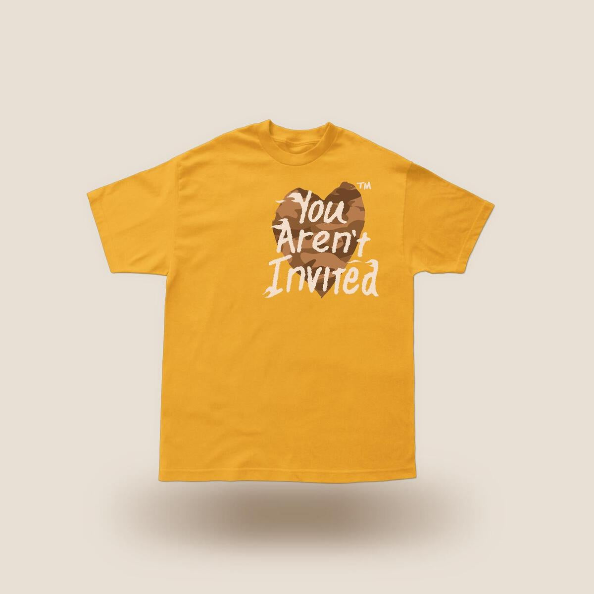 HYDE PARK "CAMO HEART" OVERSIDED TEE YELLOW